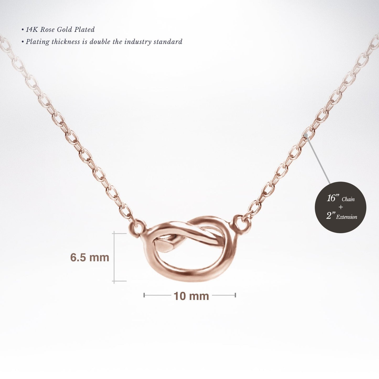 PAVOI 14K Rose Gold Plated Infinity Pendant Necklace | Bridesmaids Cute Necklaces for Women