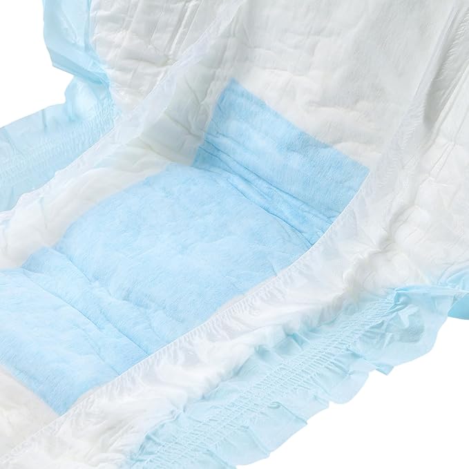 CutiePlusU Disposable Adult Diaper Heavy Absorption Dry Surface Adult Diapers All Night- Blue 10 Pieces