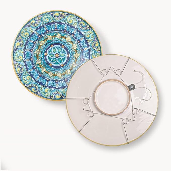 Display Buddie Adjustable Wall Plate Hanger - for Round Platter Bowl Tray Art Wall Display - Steel - Silicone Hooks – Large 3-Pak 14"-22" up to 8 lbs