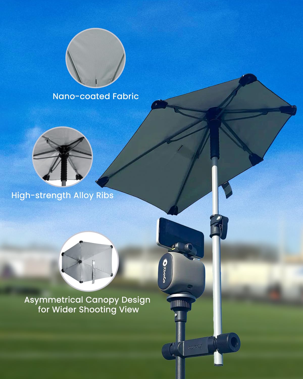 XbotGo Weather Guard Umbrella – Durable, Lightweight Protection for Outdoor Sports, Safeguards Gimbal/Chameleon from Rain, Wind, and UV Rays – Ideal for Outdoor Sports Enthusiast