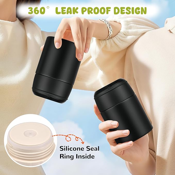 10oz Soup Thermo for Hot Food Kids Insulated Food Jar Container with Spoon Width Mouth Stainless Steel Leak Proof Thermo Lunch Box for School Travel