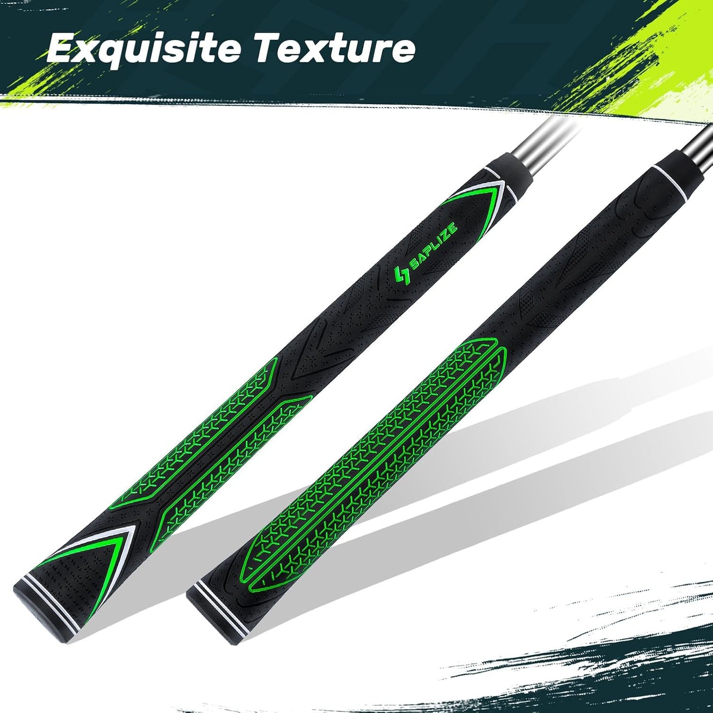 SAPLIZE High-performance Rubber Golf Grips 13 Pack, High Shock Absorption, Non-slip, Choose from 13 Grips with 15 Tapes or Full Regripping Kit, Std/Mid/Jumbo, CC10 Series