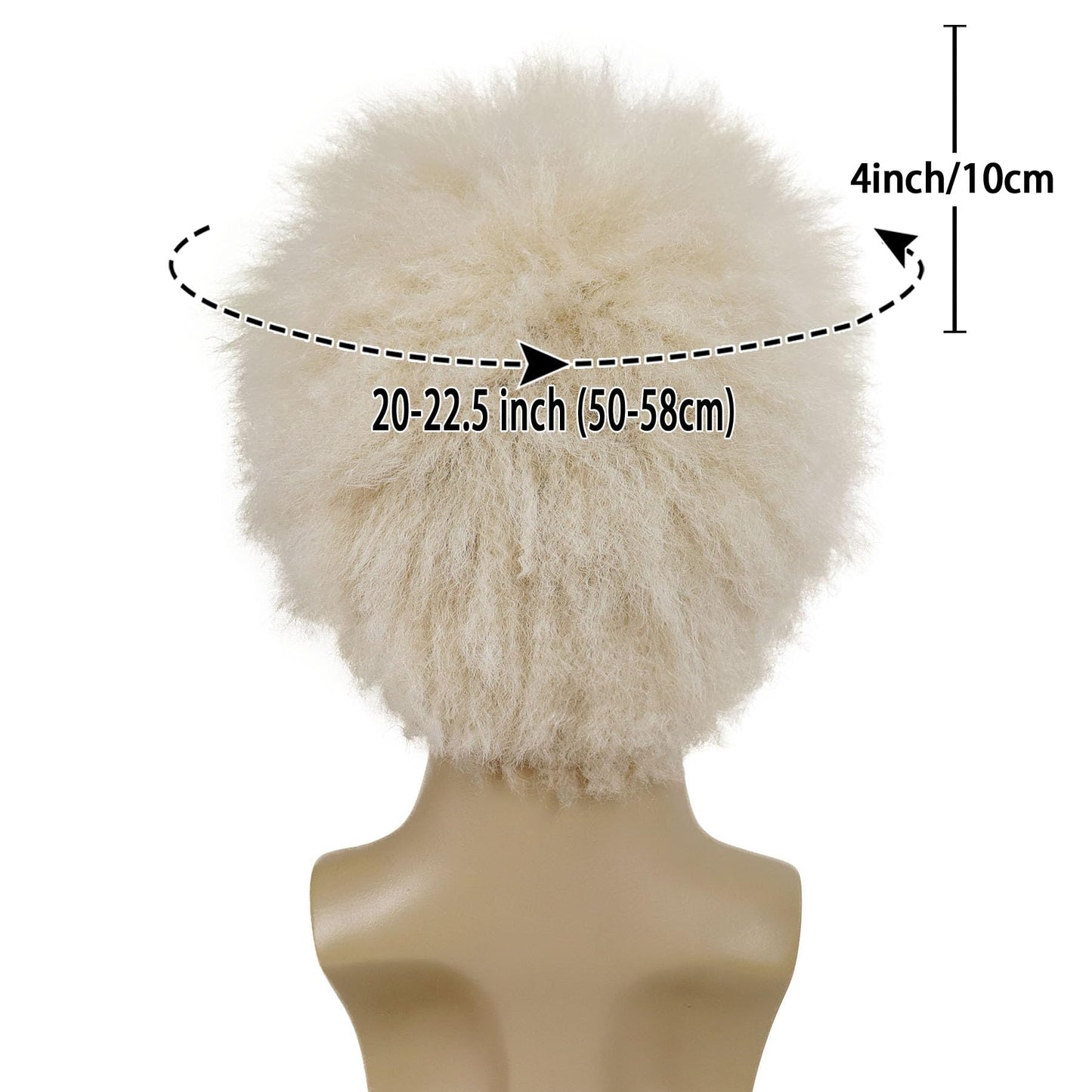 GNIMEIGL Short Light Blonde Wigs for Men Cosplay 50s 60s 70s Halloween Costume for Man Fluffy Synthetic Hair