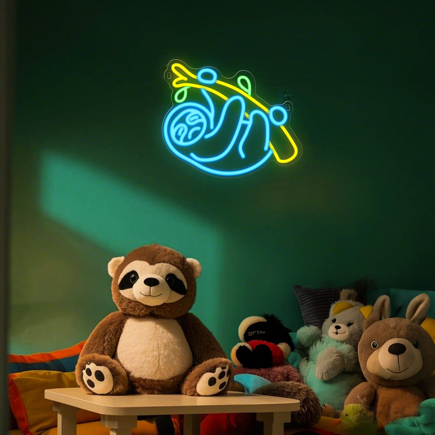 CoolGift Mart Sloth Neon Sign, Sloth Lamp Wall Decor, Dimmable Birthday Party Decorations for Home, Patio, Garden, Bars, Restaurants, Hotels, Stores, Clubs, Ideal Gift for Friends, Family and Kids