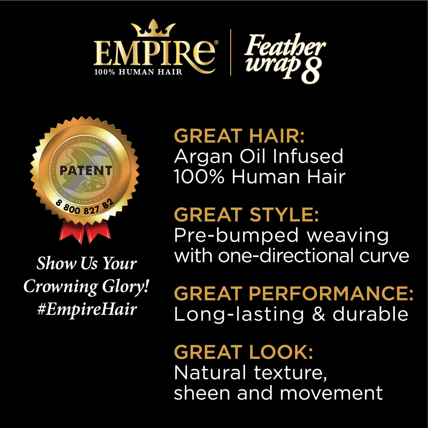 Sensationnel Empire bump weaving hairextension - feather wrap 8 inch human hair short bun weave styling (27 HONEYBLONDE)