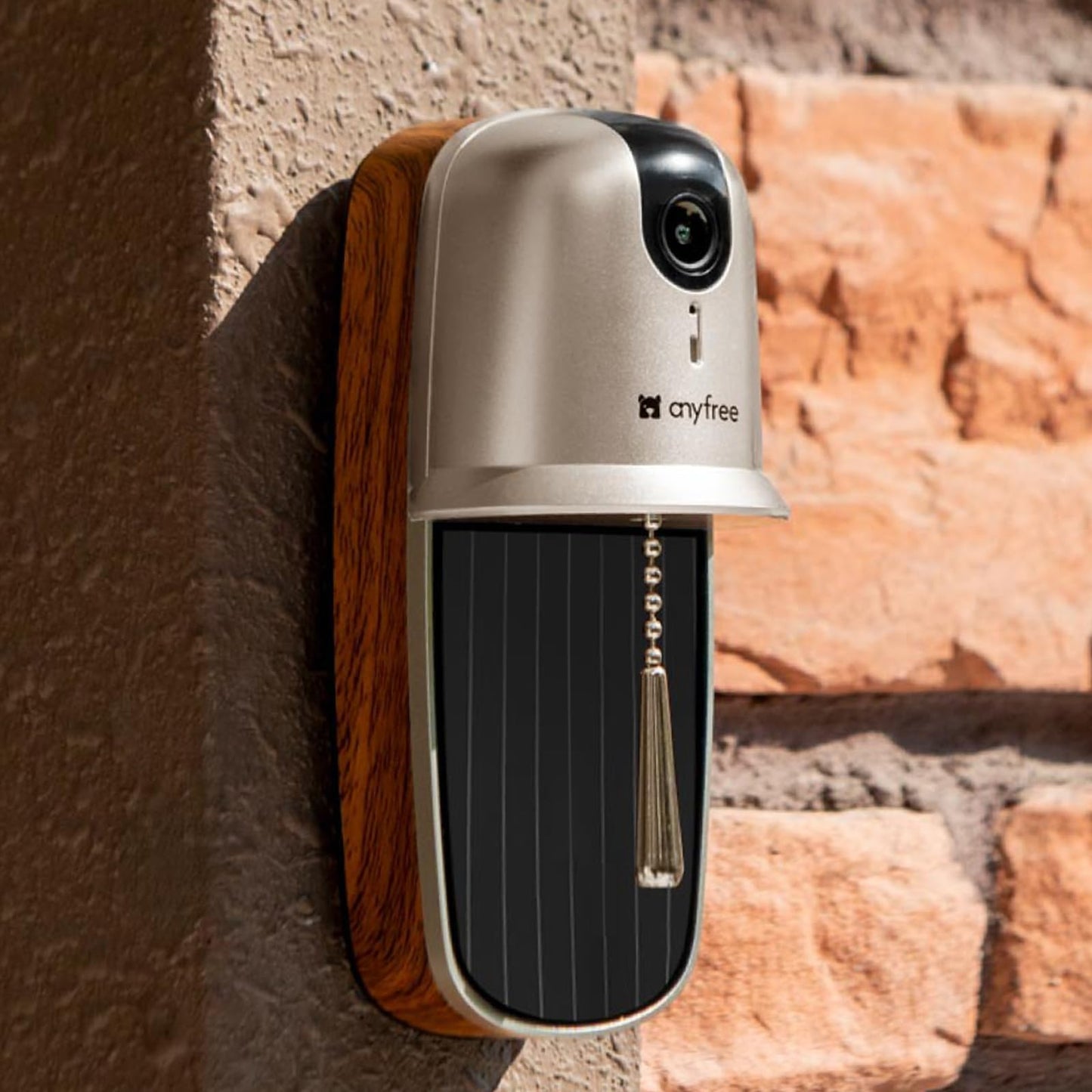 Anyfree Hello Doorbell Camera Wireless With Solar Powered Battery, Video Doorbell With Chime, Ai Motion Detection&Alert, 2.4&5G
