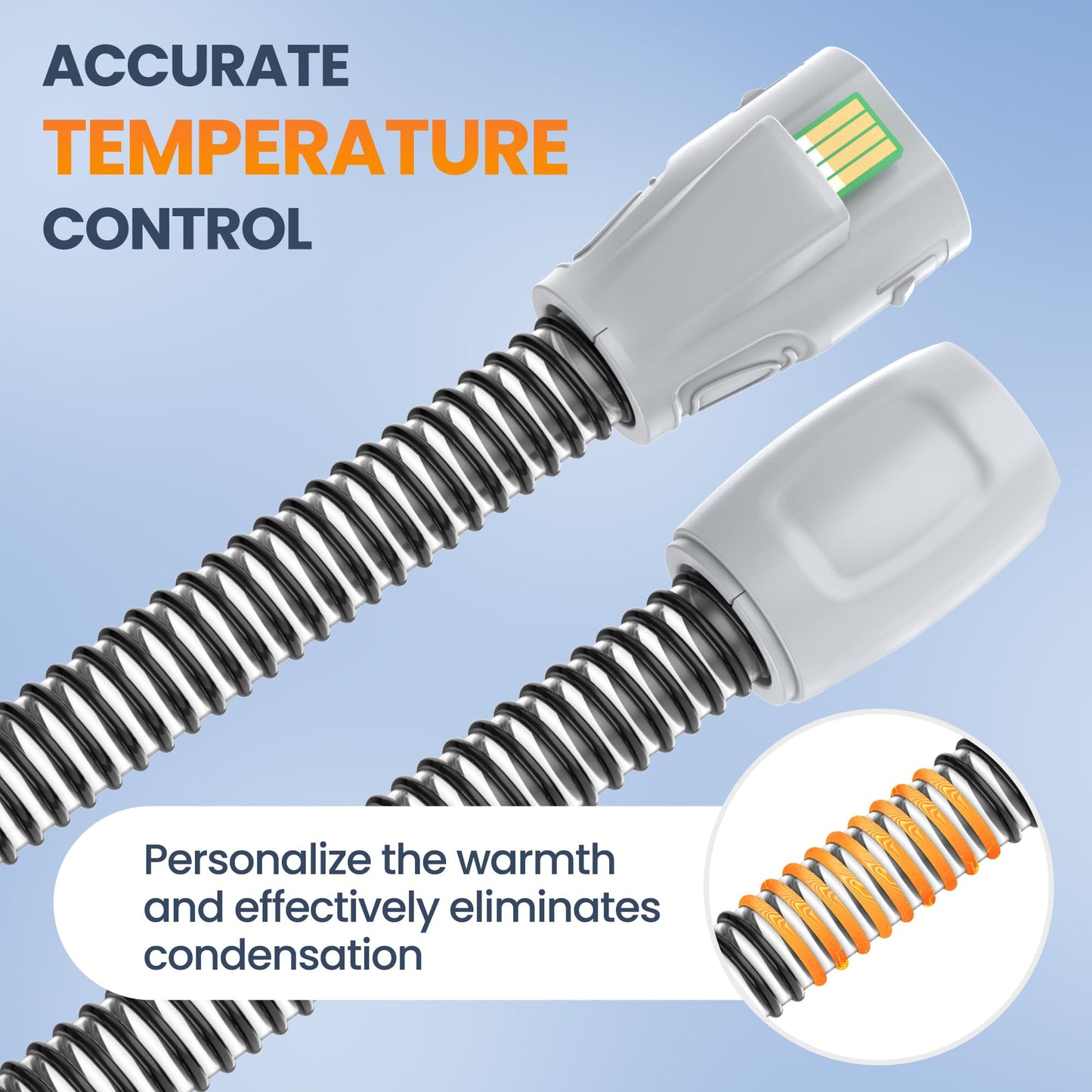 Improved Version Climate Line Air Hose Compatible with Airsense 11 and Aircurve 11 Only, Not for Airsense 10 - IDEAR Reusable 6.5 Foot Hose Replacement Great-Value CPAP Supplies