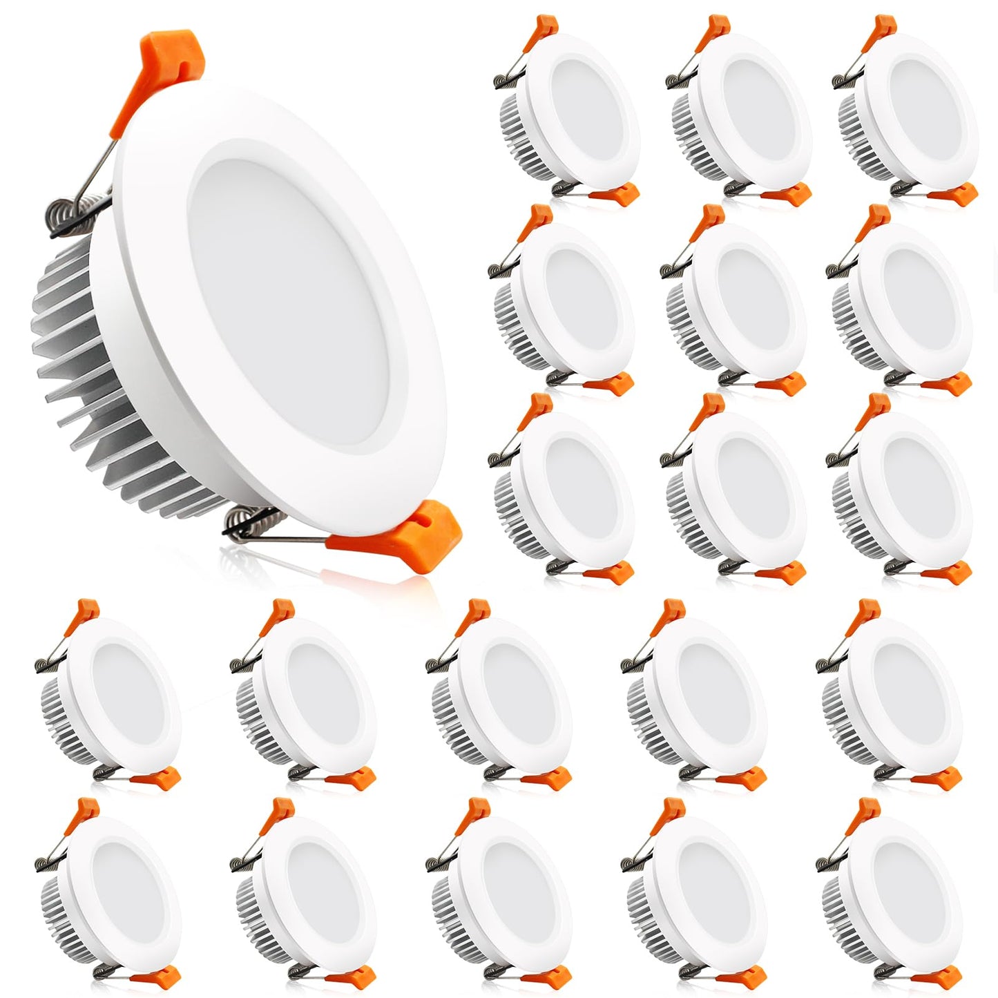 2 Inch Led Downlight  Recessed Lighting Dimmable Ceiling Light  3W  3000K Warm White  Cri80 With Led Driver(35W Halogen Equivalent)  20 Pack