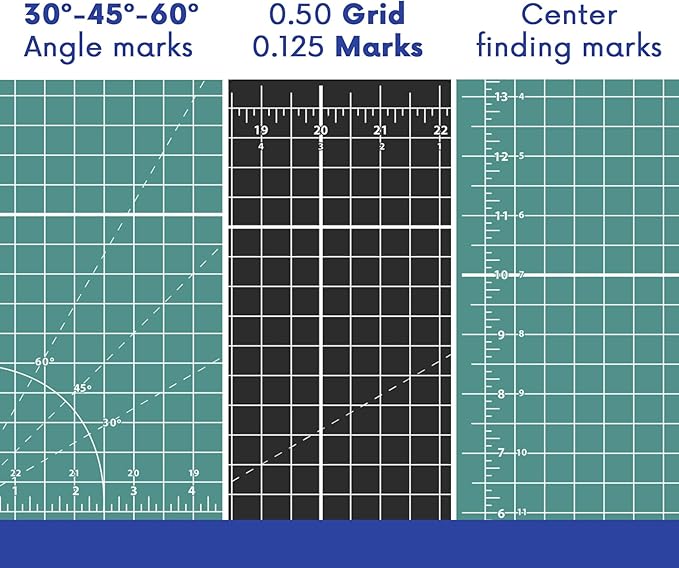 PK00005 Model GBM0812 Series 8.5" x 12" Professional Cutting Mat; Double-Sided Green/Black; Self-Healing; For Graphic Arts, Hobbies, Sewing, Scrapbooking, and other Cutting Projects