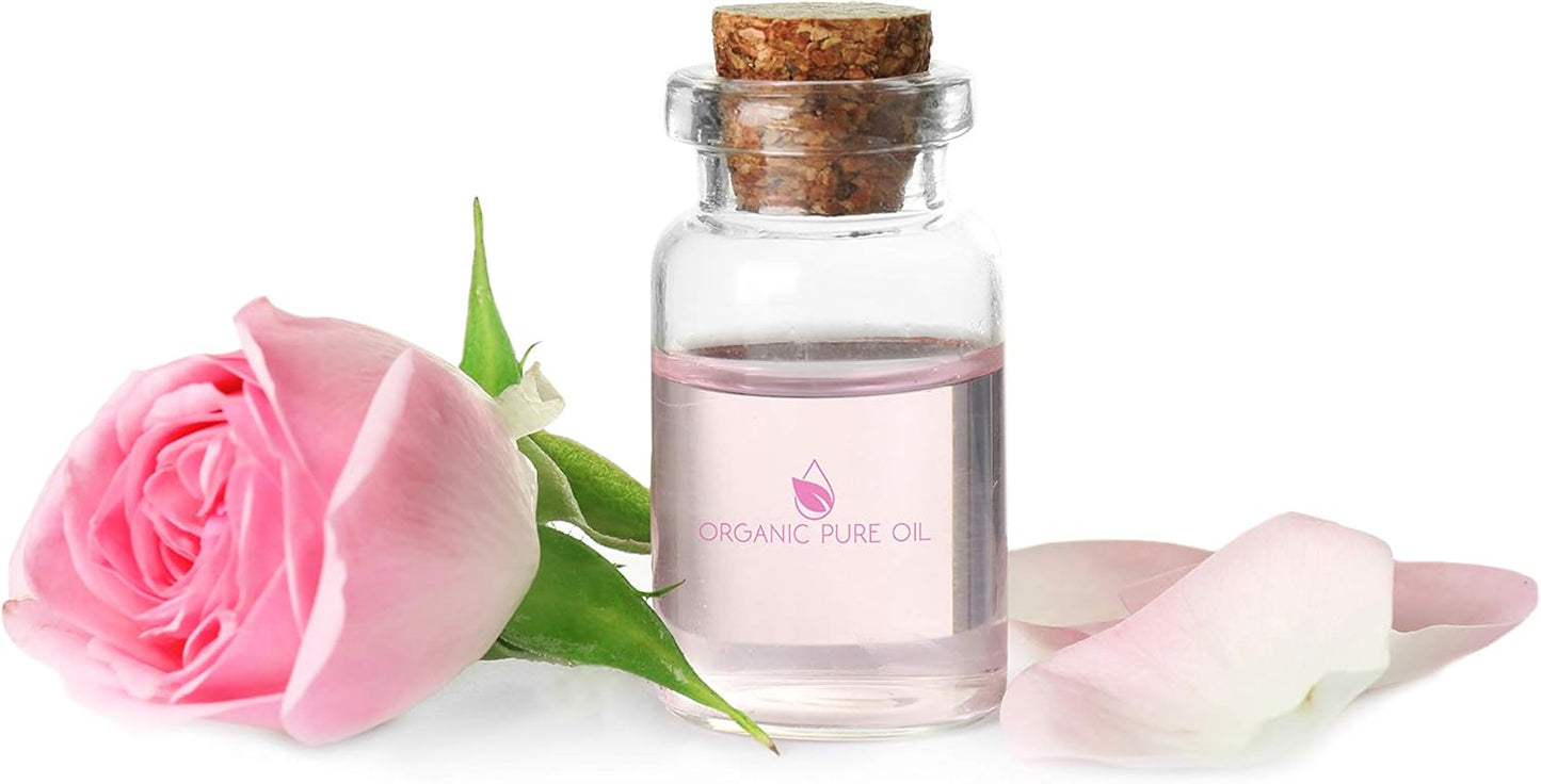 Rosewater Glycerin Mist Toner Bulk Spray Facial Body Floral Cleanser 100% Pure Rose Hydrosol and Vegetable Glycerine Moisturizing Cleansing Toning Mix for Face Skin Hair Body (8 Ounces)