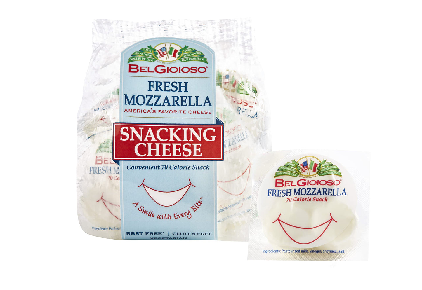 Belgioioso, Fresh Mozzarella Snacking Cheese, 6 oz