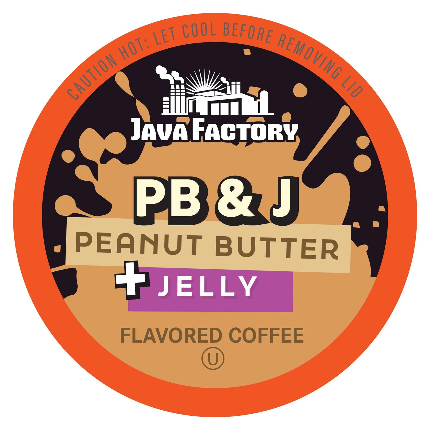 Java Factory Flavored Coffee Pods  Peanut Butter and Jelly  Compatible with K Cup malt-inspired  40 Count