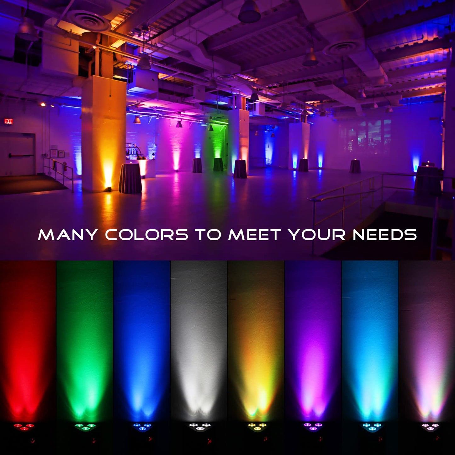Wireless Rechargeable Stage Par Light - Oppsk Rgbw 4 In 1 Battery Powered Stage Lights By Remote And Dmx Control For Christmas D