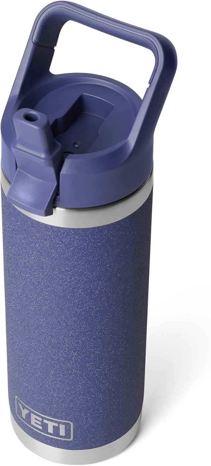 YETI Rambler 18 oz Bottle, Vacuum Insulated, Stainless Steel with Straw Cap, Moon Dust