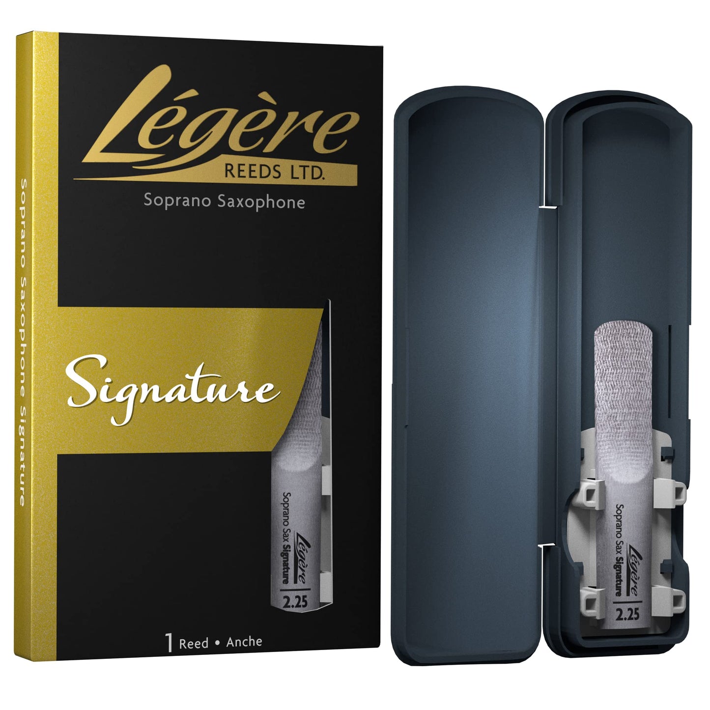 L  Gre Reeds - Soprano Saxophone Reed, Signature, Strength 2.25 (Ssg2.25) - Premium Synthetic Woodwind Reed