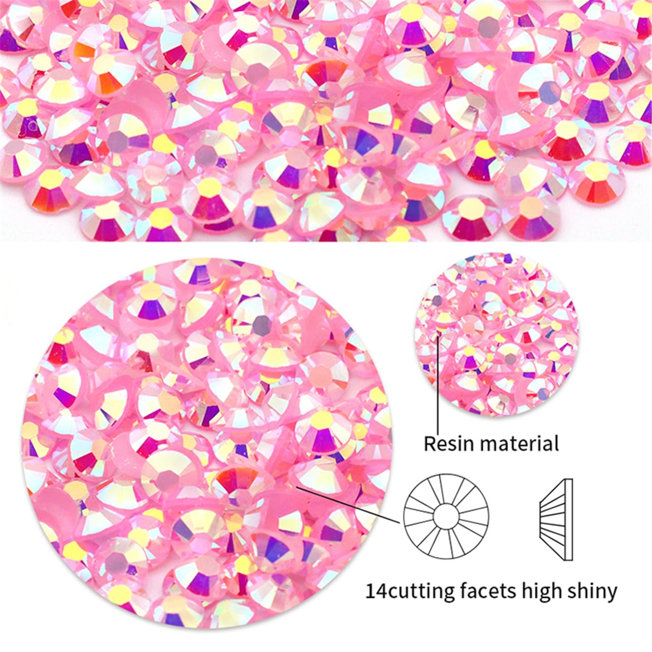 1440 Pcs SS20 5mm Flatback Rhinestones for Nails Art Crafts Glitter Round Shine Gems AB Crystals DIY Clothes Shoes (Orange Yello