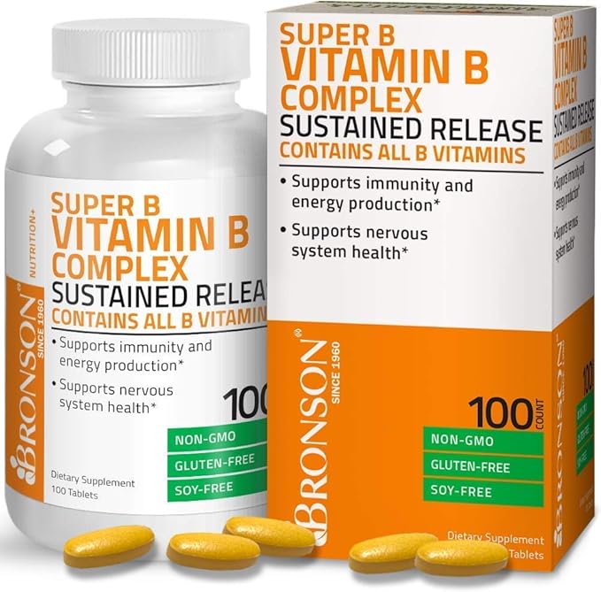 Methyl B12 5000 mcg Vitamin B12 Methylcobalamin Lozenges + Super B Vitamin B Complex Sustained Slow Release