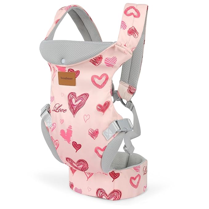 Baby Carrier, Ergonomic Adjustable Toddler Carriers for 7-33 Lbs, Cozy Lightweight Infant Carrier with Neck Support, Baby Chest Carriers with Lumbar Support for Parents (3-36 Months)