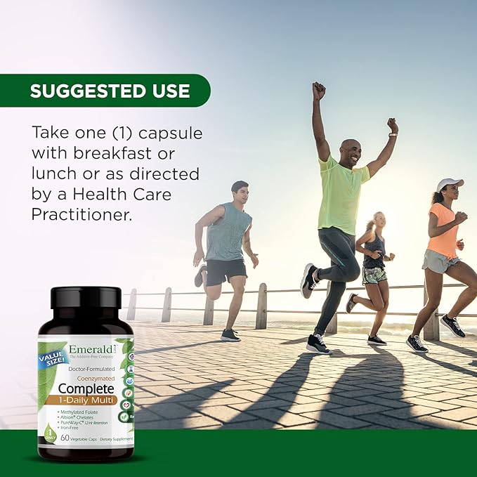 EMERALD LABS Complete 1-Daily Multi - Complete Multivitamin for Men & Women with Vitamin C, Methylated Folate, Whole-Food Blend & More for Immune Support, Bone Health & More* - 60 Vegetable Capsules