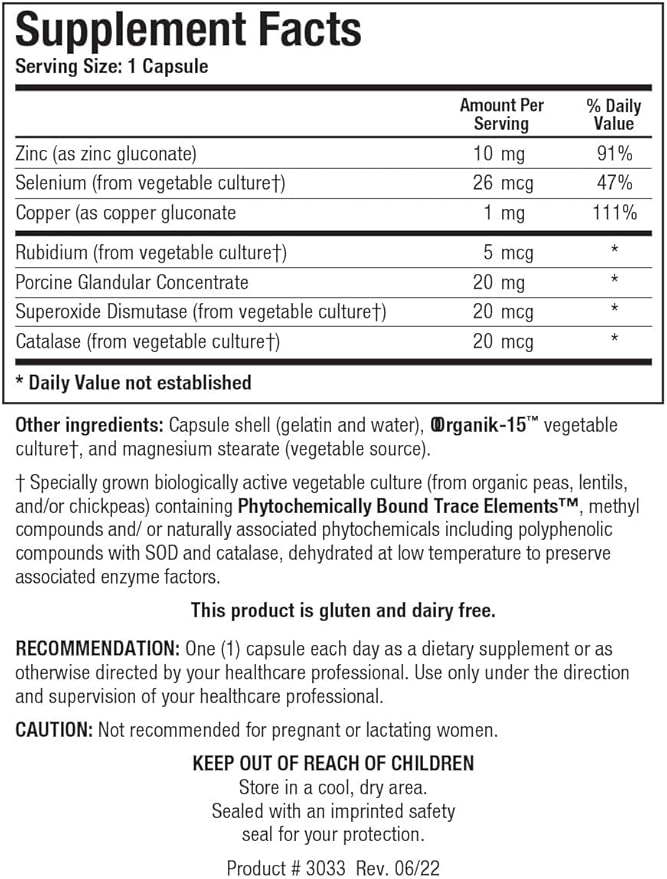 Biotics Research GTA-Forte® – Endocrine Glands Support, Promotes Optimal Hormonal Balance, Contains Porcine Glandular, Phytochemically Bound Trace Elements™ Zinc, Selenium, Copper, Rubidium 90 Caps