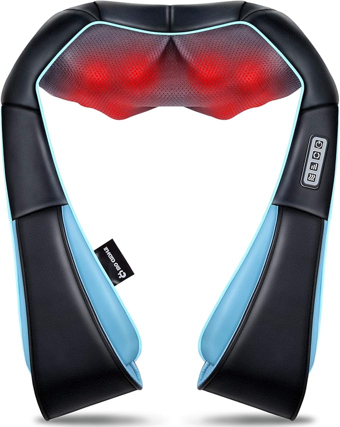 Mo Cuishle Shiatsu Back Shoulder and Neck Massager with Heat, Electric Deep Tissue 4D Kneading Massage, Best Gifts for Wom...