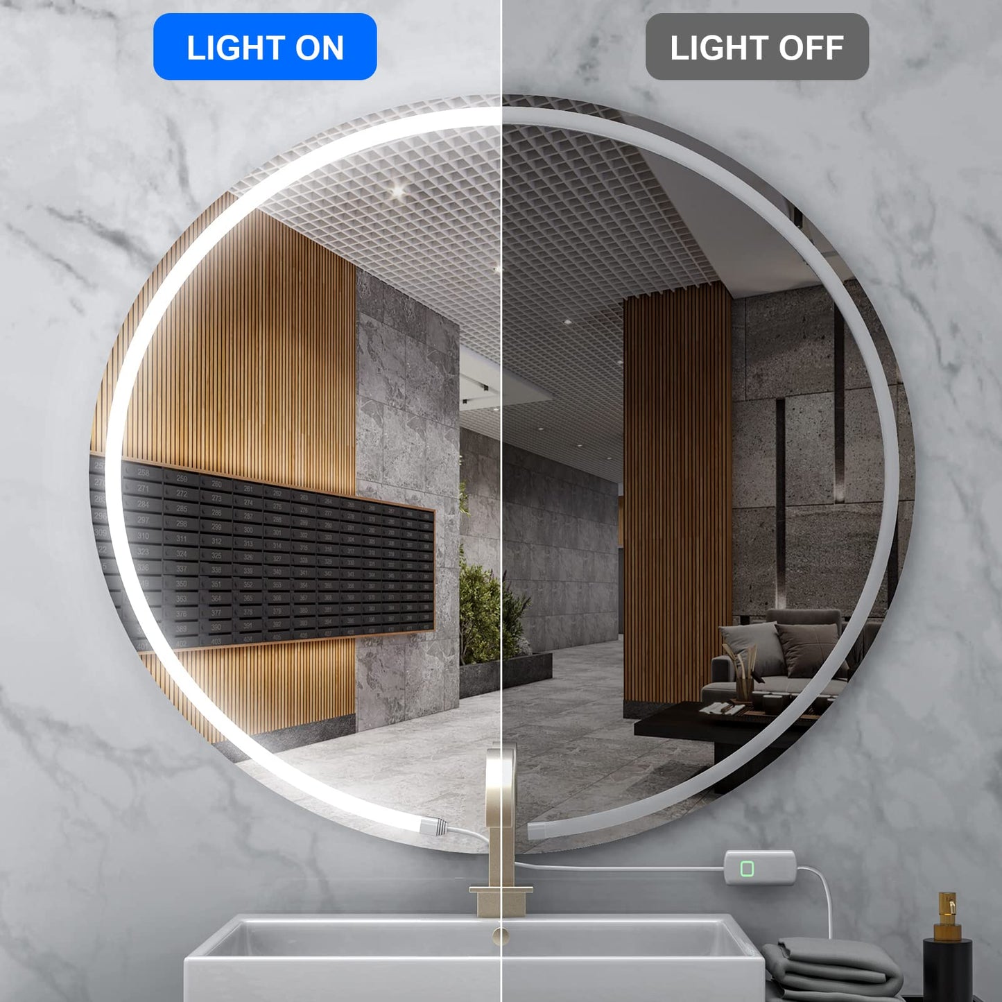My Beauty Light Led Vanity Mirror Lights, 6000K Dimmable, 3.28Ft White Acrylic Strip, Model Sm-103
