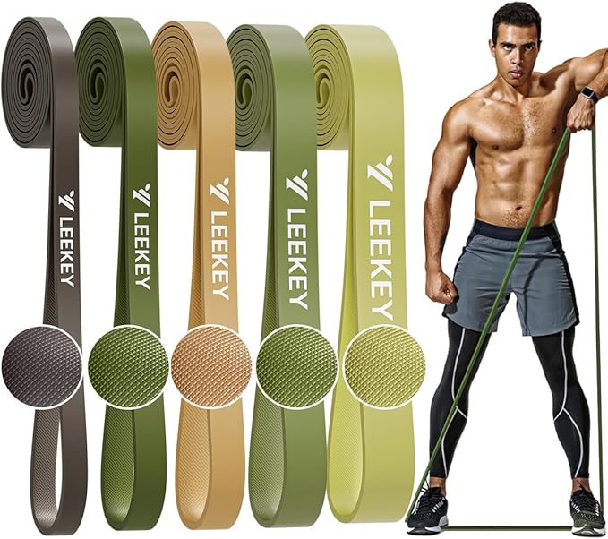 LEEKEY Resistance Bands, Exercise Bands with Bag,Rubber Pull Up Assist Bands - Bands for Working Out,Band for Men and Wome...