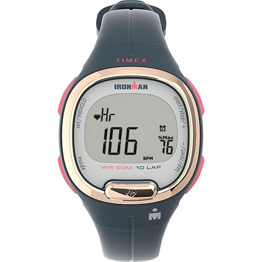 Timex Ironman Triathlon Transit+ Watch with Activity Tracking & Heart Rate 33mm – Navy with Resin Strap