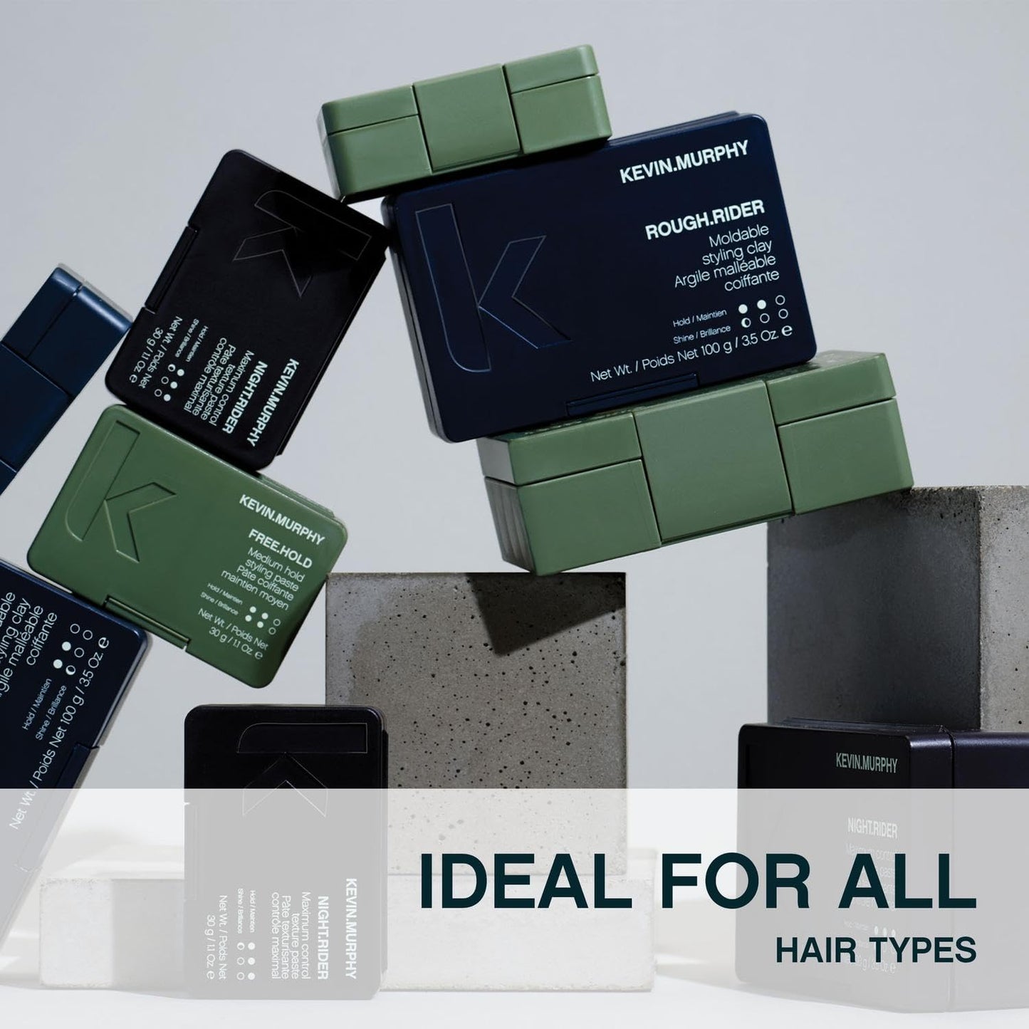 KEVIN.MURPHY ROUGH.RIDER Clay - Hair Strengthening - For All Hair Types - Moldable Styling Clay - Sulphate Free Care - 30 g / 1.