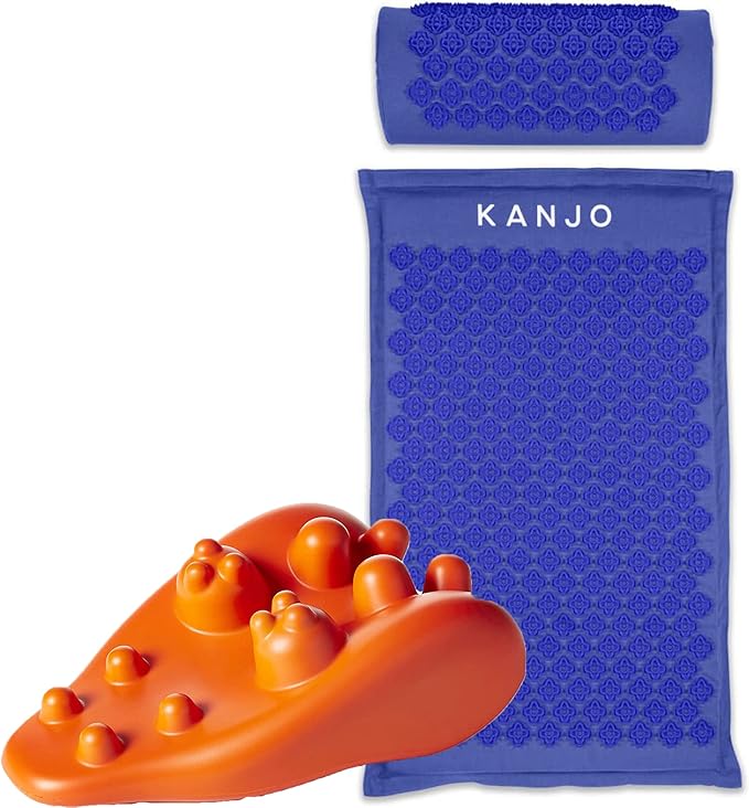 Kanjo Orange Acupressure Neck Pain Relief Cushion Acupressure Mat and Pillow Set for Back Pain Relief & Neck Pain Relief, ...