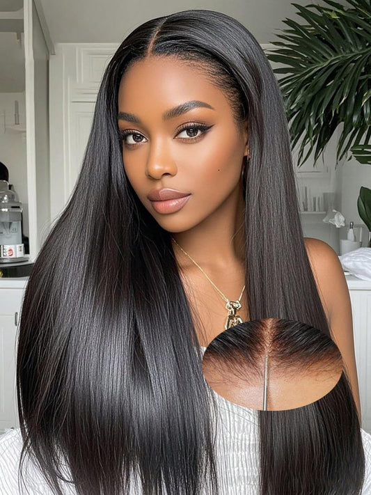 7X5 HD Lace Glueless Wigs Human Hair Pre Plucked Pre Cut Pre Bleached Knots,Wear and Go Glueless Wigs,Straight Lace Front Closur