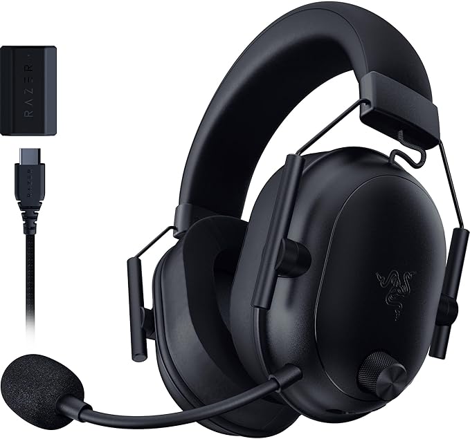 Razer BlackShark V2 HyperSpeed Wireless Gaming Headset: 280g Lightweight - THX Spatial Audio - Bendable Mic - 50mm Drivers...