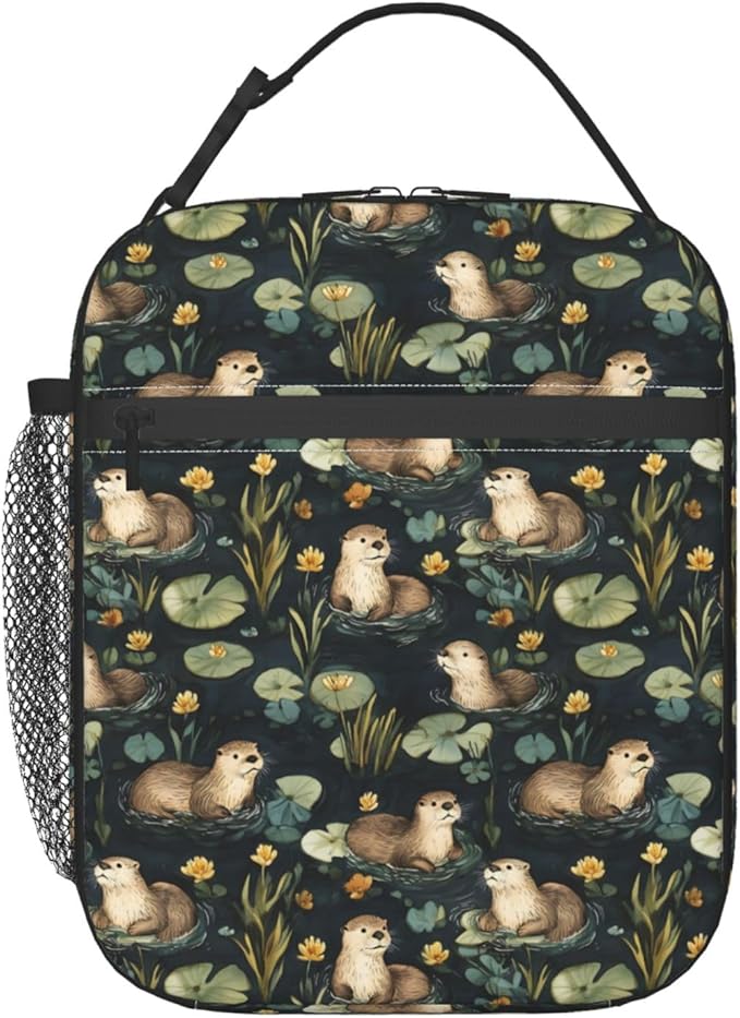 Otter Lunch Box for Women Kids Girls Insulated Lunch Bag Lunchbox Adults Lunch Tote Bags Reusable Cooler for Work Office School Picnic Travel