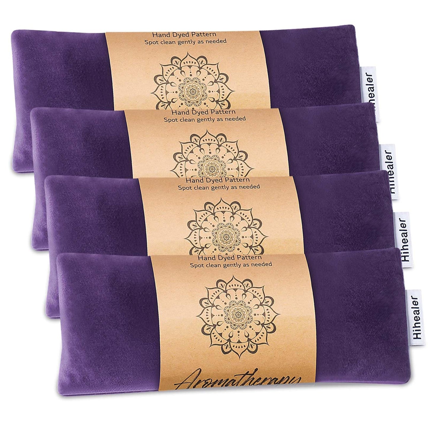 Weighted Eye Mask for Sleep, Yoga, Meditation, Lavender Eye Pillow Heated for Headache, Sinus, Dry Eyes Relief, Moist Heat Mask Purple Relaxation Gifts for Women (Purplex4)