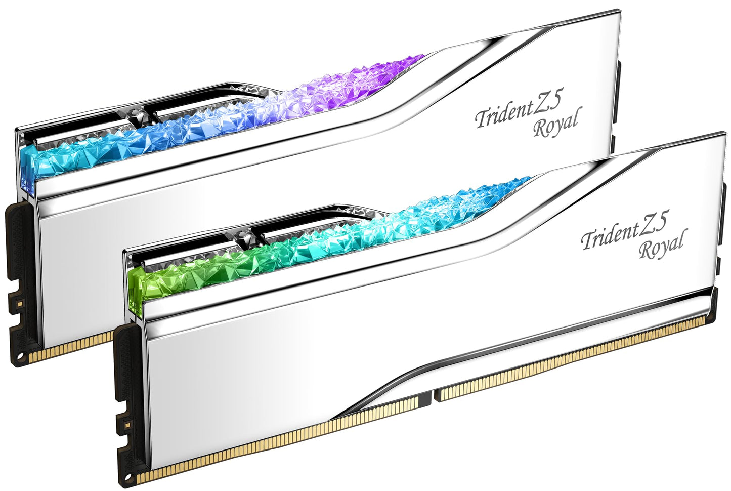 G.SKILL Trident Z5 Royal DDR5 32GB (2x16GB) 7200MT/s CL34 RAM - Silver, Intel XMP 3.0, Model F5