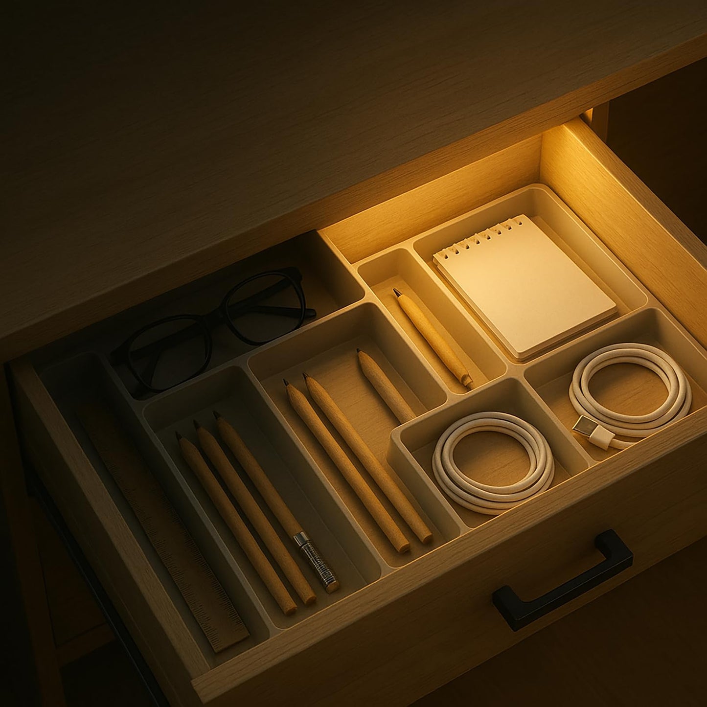 VST Rechargeable LED Cabinet Light, Warm Light 3000K, Aluminum, 7.87in, 2 Pack, Silver, Model BT09W31AMZUS1001