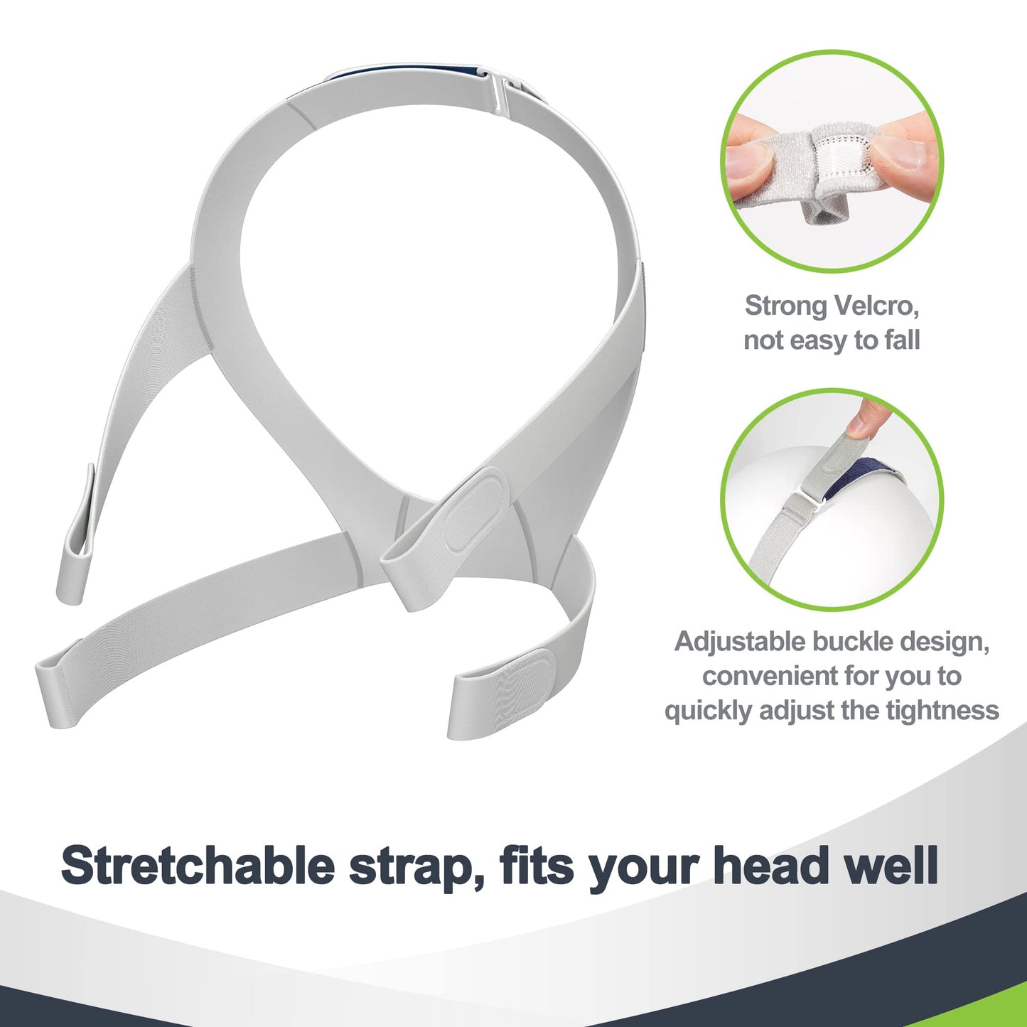 Replacement Set for Airfit F30, with Headgear, Frame and Quick-Disconnect Clips - Extra-Soft & Adjustable for Snug Fit, Quick-Release for Better Using Experience, Supplied by MEDICOLOR
