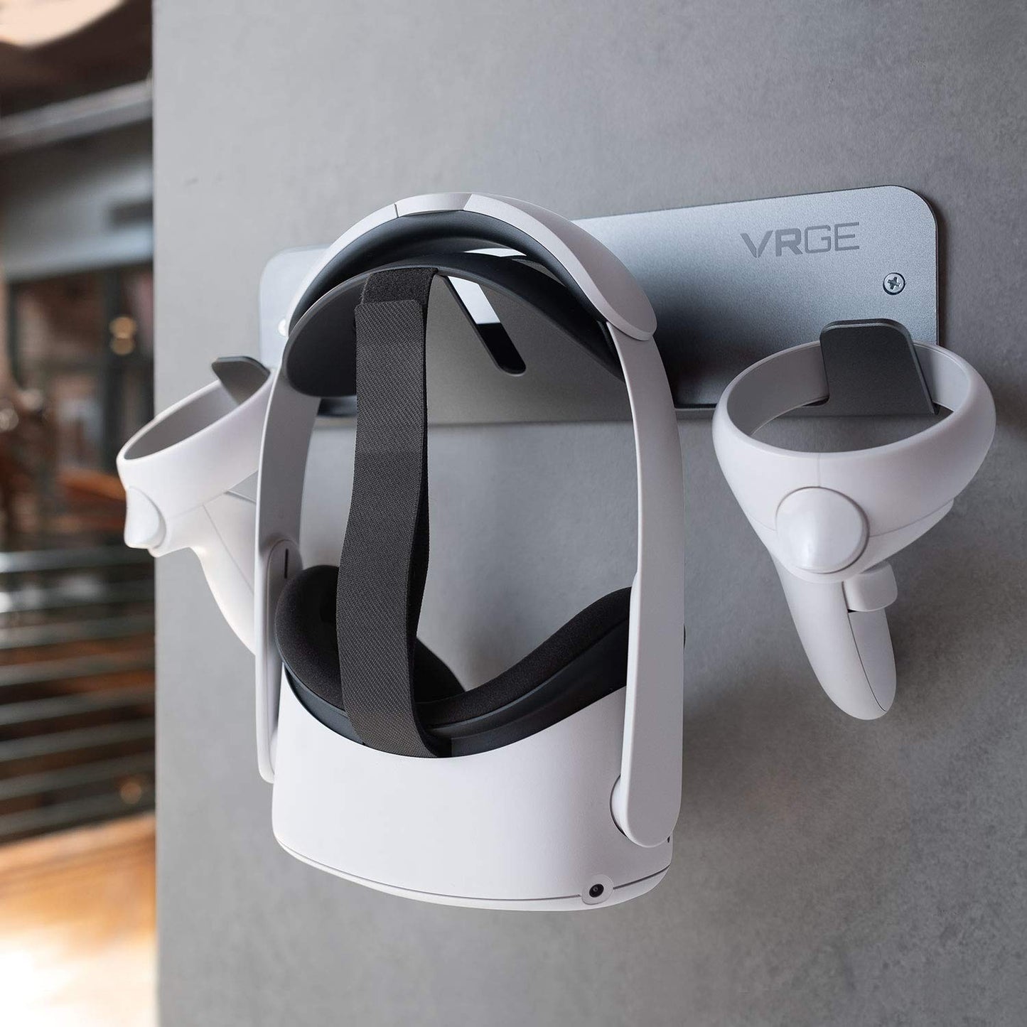 Vrge Vr Wall Mount Storage Stand Hook - For Meta/Oculus Quest 3/2 - Rift-S - Htc Vive Pro - Ps5 Vr2 - Valve Index And Mixed Real