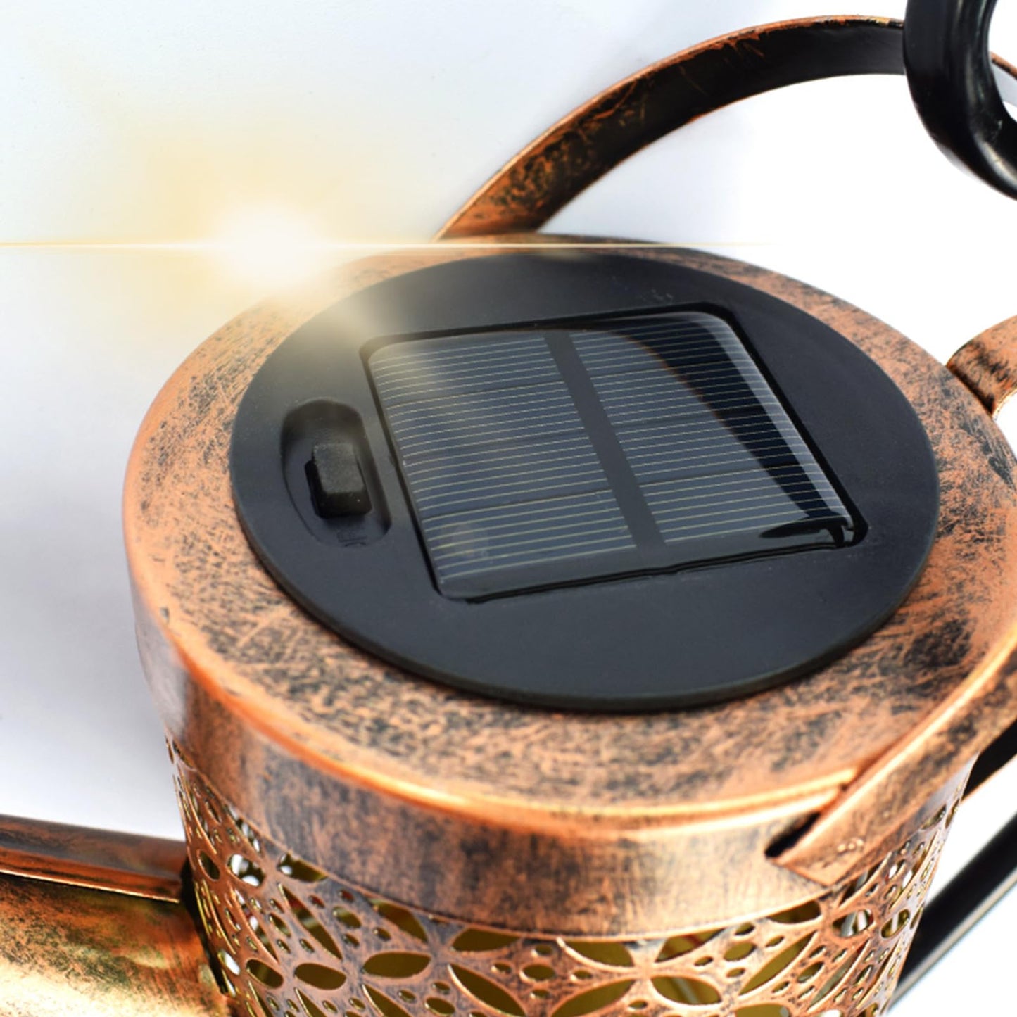 ZKLiLi Solar Watering Can with Cascading Lights, Waterproof Garden Decor, Model ZKLILI-01, Colourful