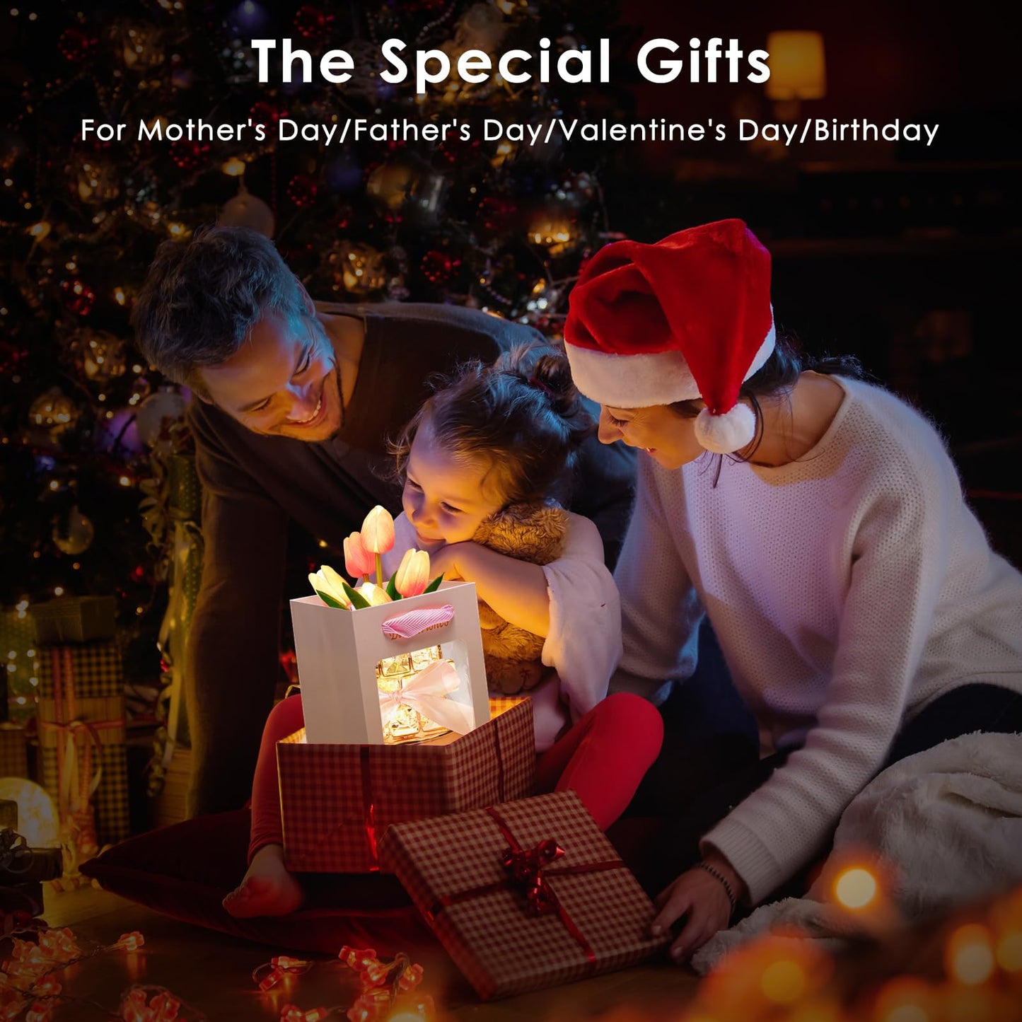 Tulip Flower Lamp Gifts For Women: Rechargeable Cordless Touch Crystal Table Lamp  Battery Powered Small Night Light  Mothers Day Birthday Present For Mom Grandma  Kitchen Bedroom Office Decor