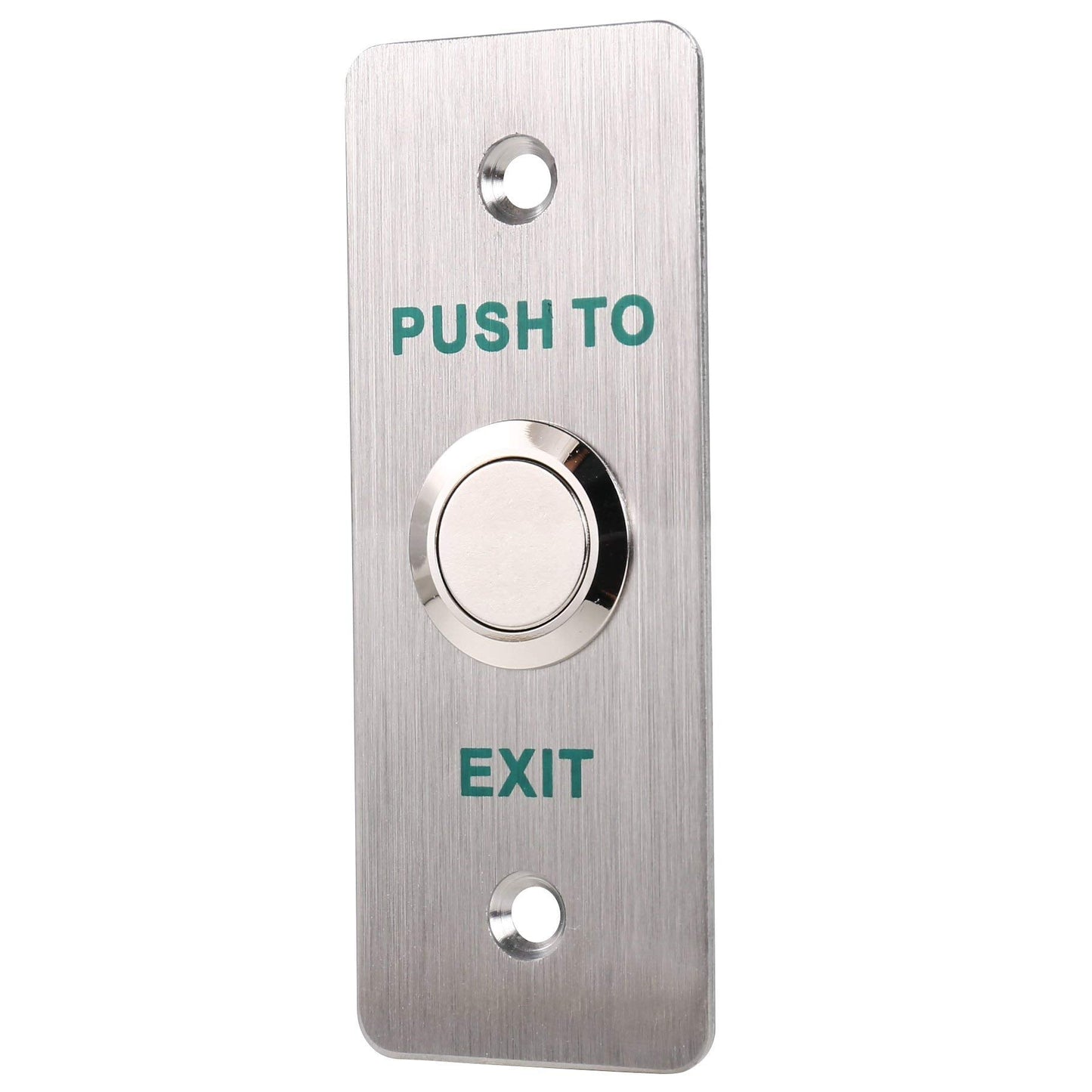 UHPPOTE Momentary Push to Exit Button Switch NO/COM Output Stainless Steel Panel for Access Control Hollow Door