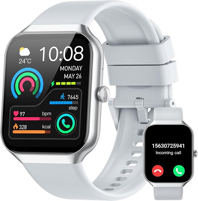 Smart Watch for Men Women (Answer/Make Call), 1.96" HD Smartwatch with Heart Rate/Sleep Monitor/Pedometer/Calories, 113+ S...