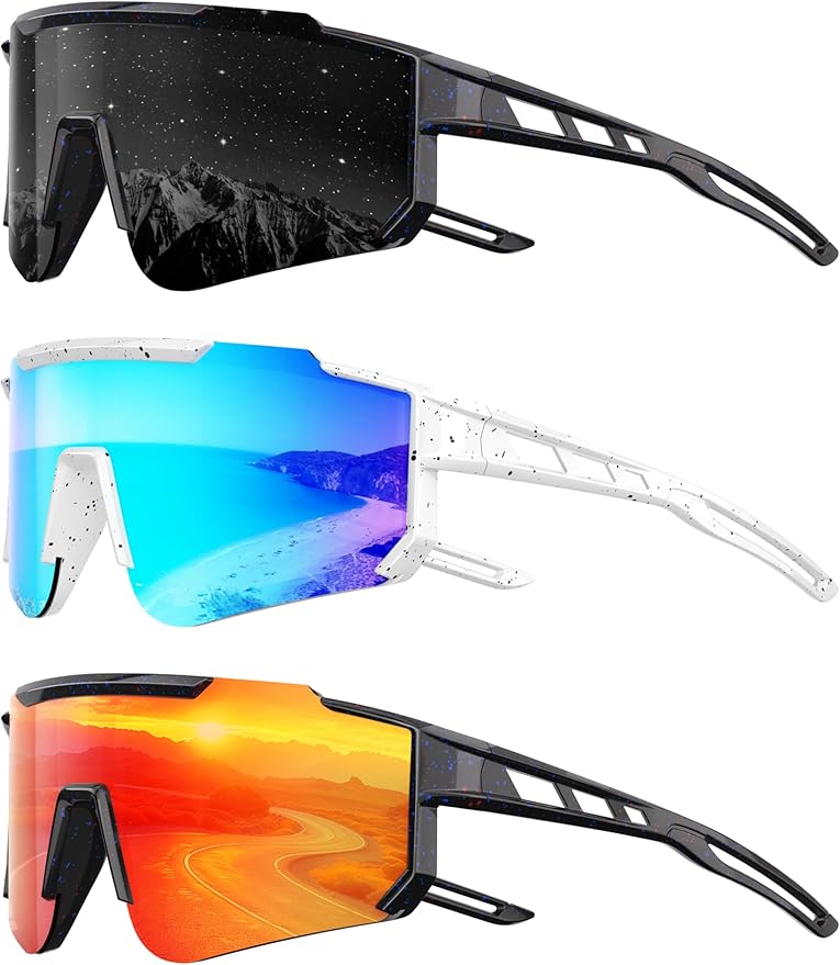 Foliful Kids Polarized Baseball Sunglasses for Boys Girls - Youth Softball Cycling Sports Sunglasses UV Protection Goggles