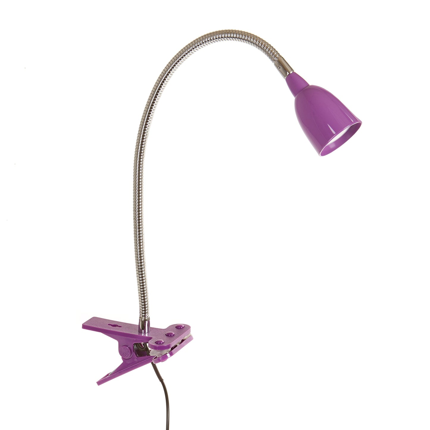 Newhouse Lighting Led Clip-On Light, Purple Clamp Lamp For Desk & Bed, Model Nhclp-Led-Pur, Ideal For Reading & Office Use