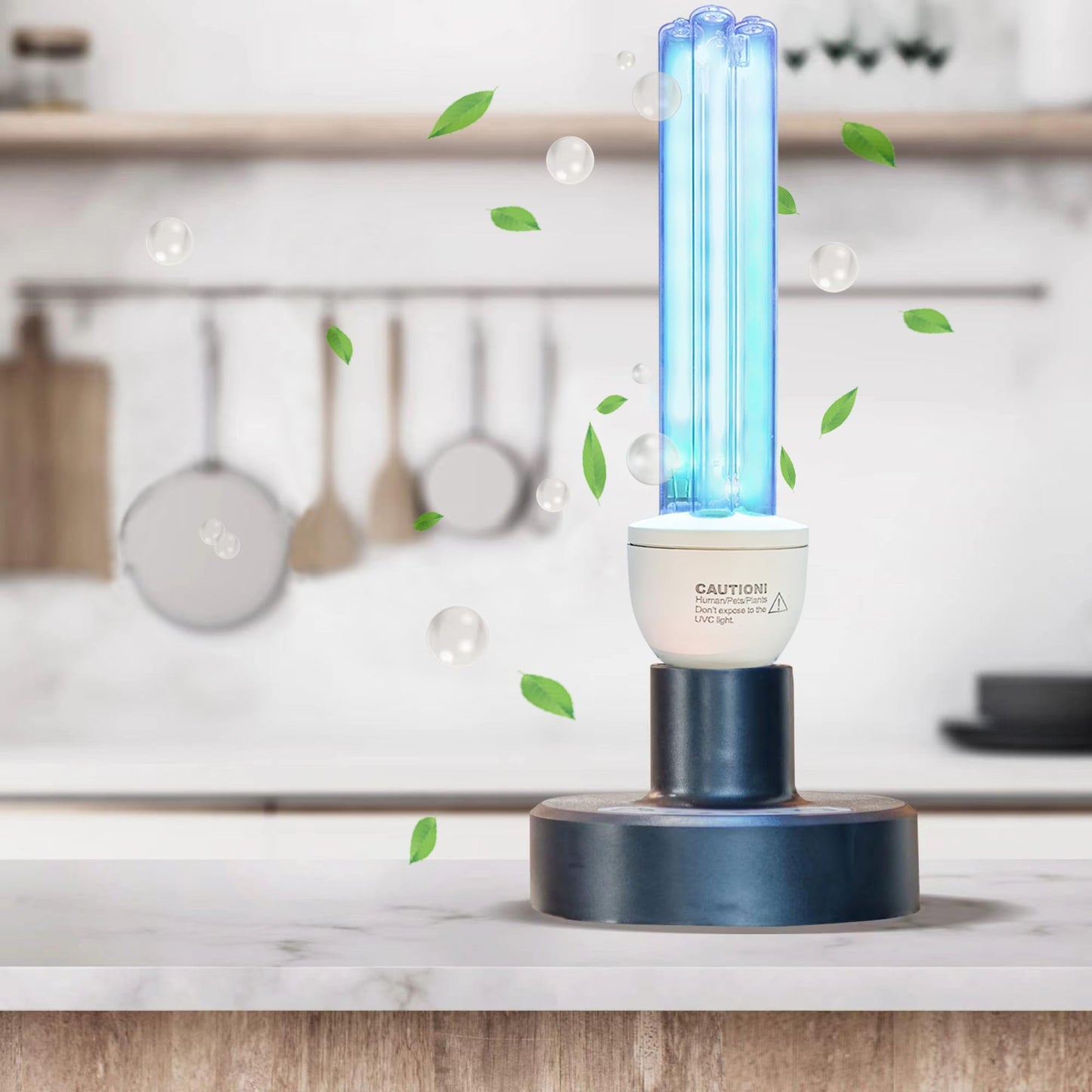 BAIMNOCM UV Light Sanitizer Lamp, UVC Disinfection, 25W, Quartz Light, E26 Base, Remote Control