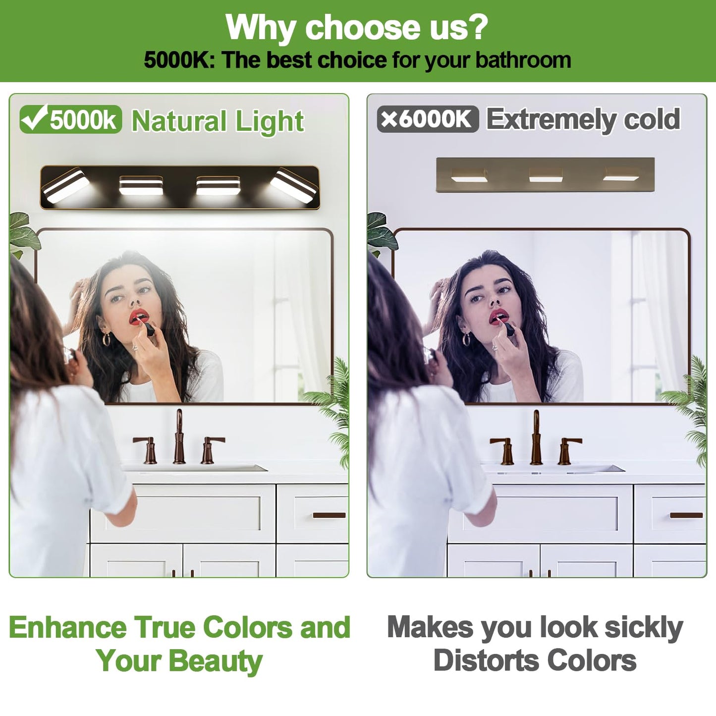 1600Lm Led Modern Bathroom Vanity Light Fixtures  360?Rotate Acrylic Brown And Gold Vanity Lights For Bathroom  Modern Wall Lighting Fixtures Over Mirror Kitchen Living (Natural White Light 5000K)