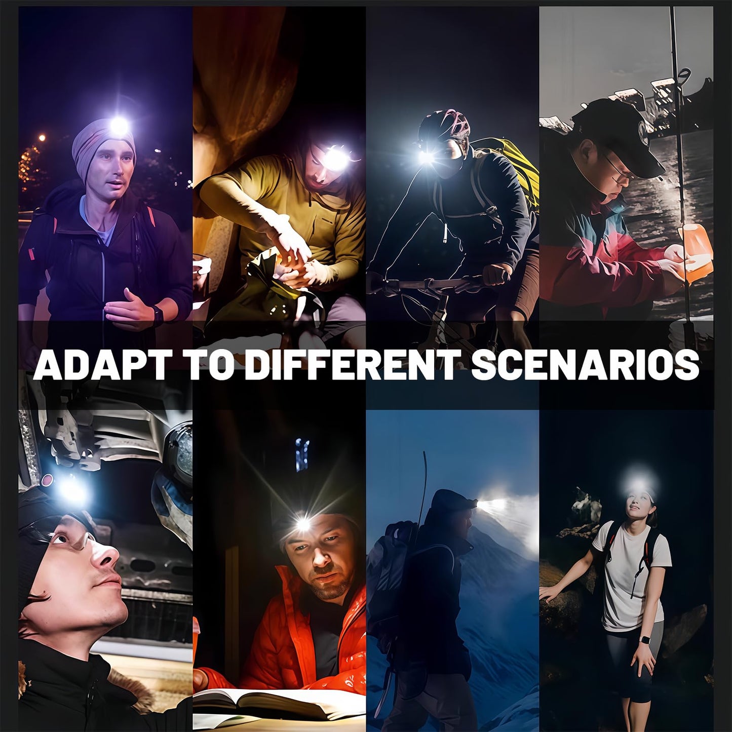 Kpkjoo  Owl Headlamp Ultra-Bright Compact And Lightweight  Three-Gear Lighting Mode  Available For Hiking  Camping  Night Riding And Patrolling