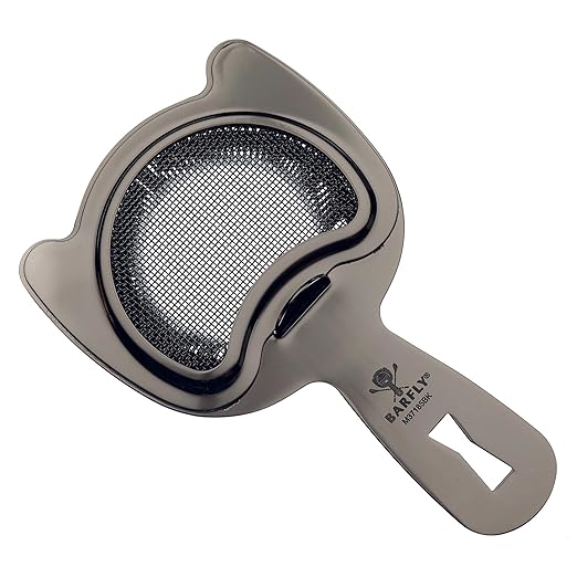 Barfly Fine Mesh Spring Strainer, Black