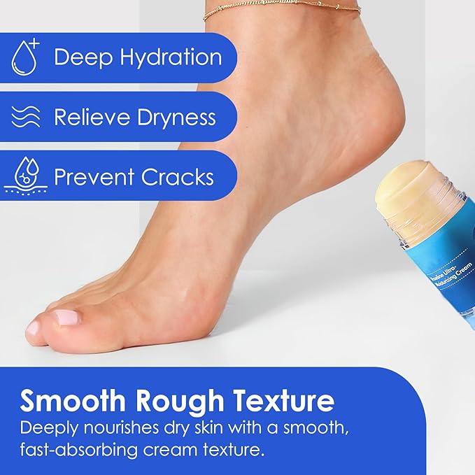 Crack Feet Prevention Stick(2Pcs) | Anti Crack Foot Cream Stick, Moisturizing Foot Balm Sticks, Heel Balm, Foot Glides, Softening and Nourishing Cream for Dry Heels