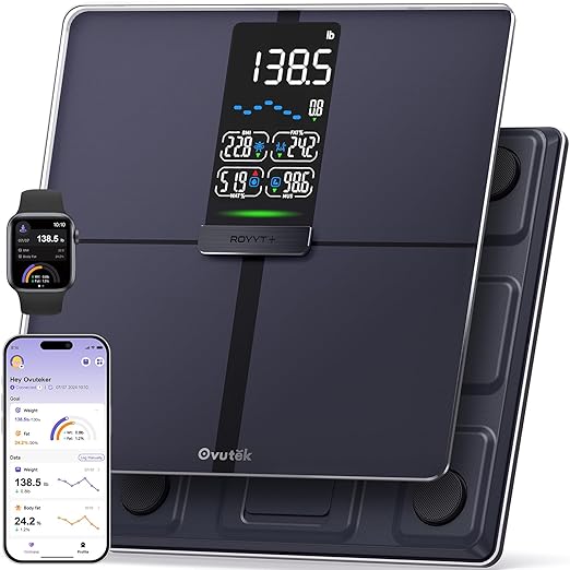 Ovutek Professional Smart Scale for Body Weight, BMI, Body Fat, Muscle Mass, Highly Accurate Body Composition Weighing Mac...